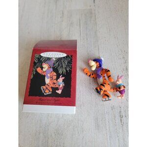 Hallmark tiger and piglet vintage ornament Xmas